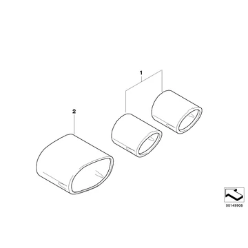Tailpipe trim, chrome