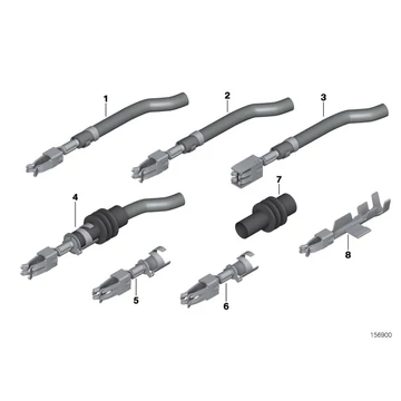 Double flat spring contact with cable