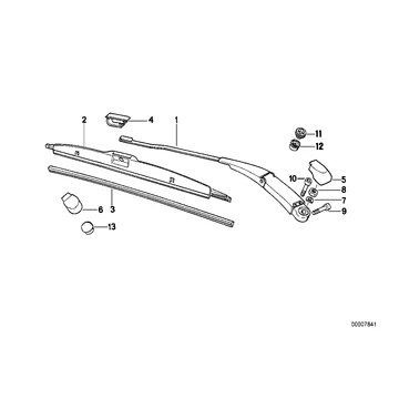Wiper arm, left