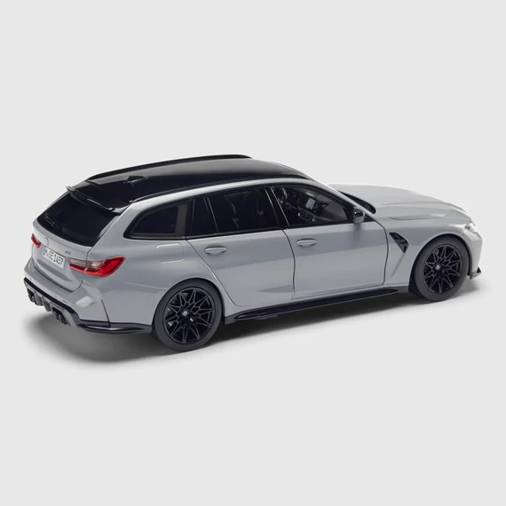 BMW M3 TOURING (G81) modellautó 1:18 szürke (Brooklyn Grey) oldalnézet
