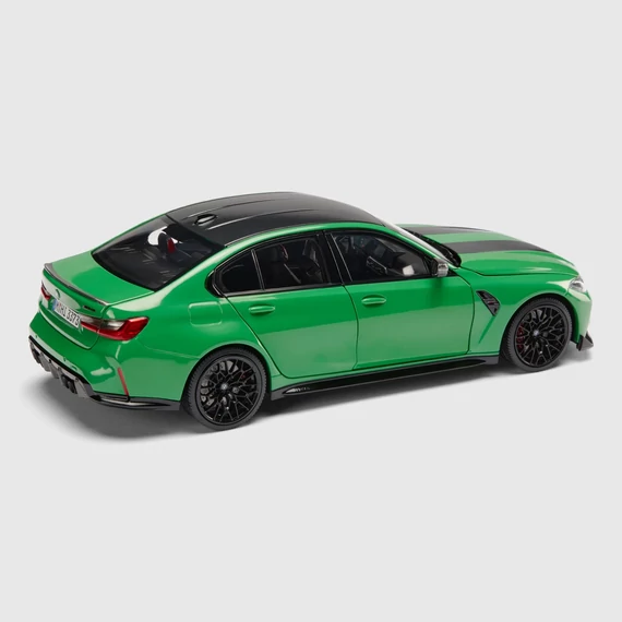 BMW M3 CS modellautó 1:18 zöld (Isle of Man Green) oldalnézet
