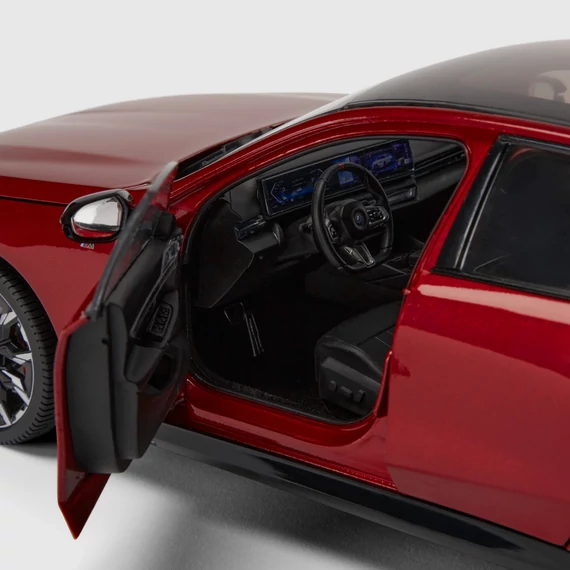 BMW I5 (G60) modellautó 1:18 piros (Fire Red) részletes belső térrel, nyitható ajtókkal