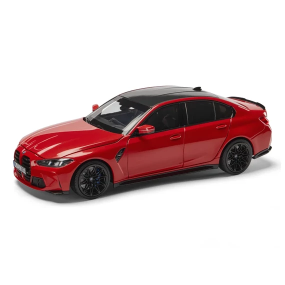 BMW M3 LCI (G80) modellautó 1:18 piros (Toronto Red)