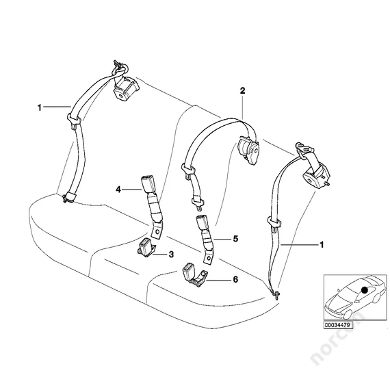 Lower belt rear center