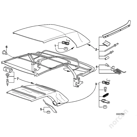 Repair kit f column C ceiling insert